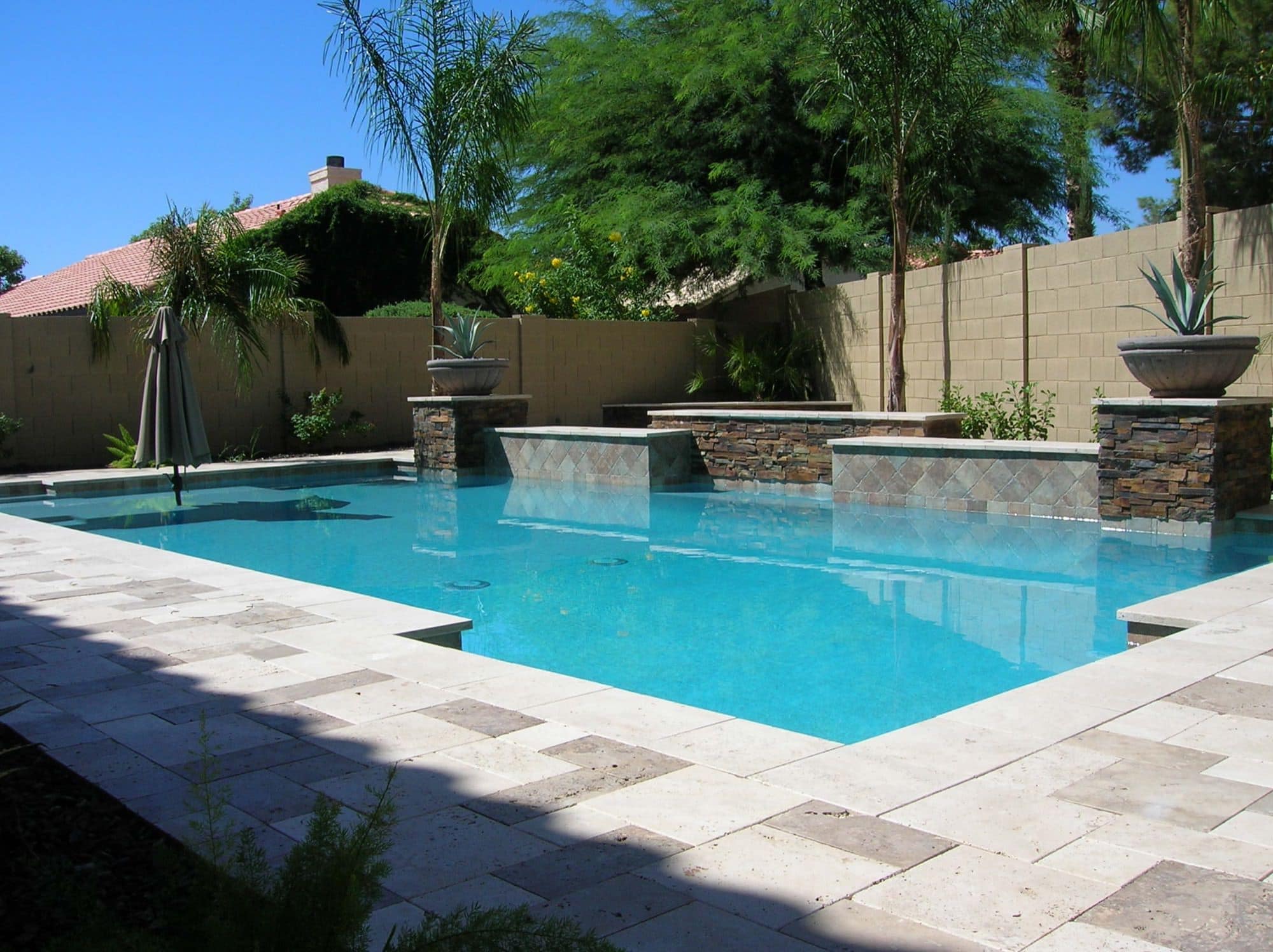 Geometric Small Custom Pool in Tempe Arizona | Premier Paradise Inc.