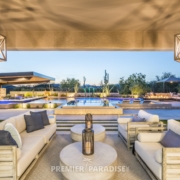 custom pool perimeter overflow spa with cantilevered outdoor kitchen scottsdale arizona 11