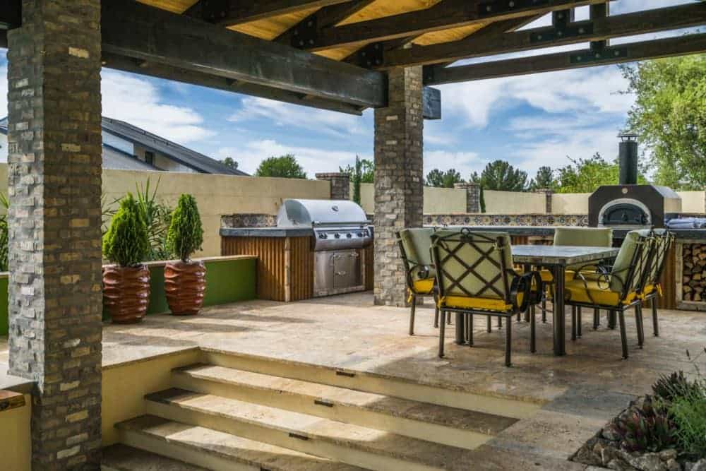 gilbert arizona luxury pool and gourmet outdoor kitchen 10