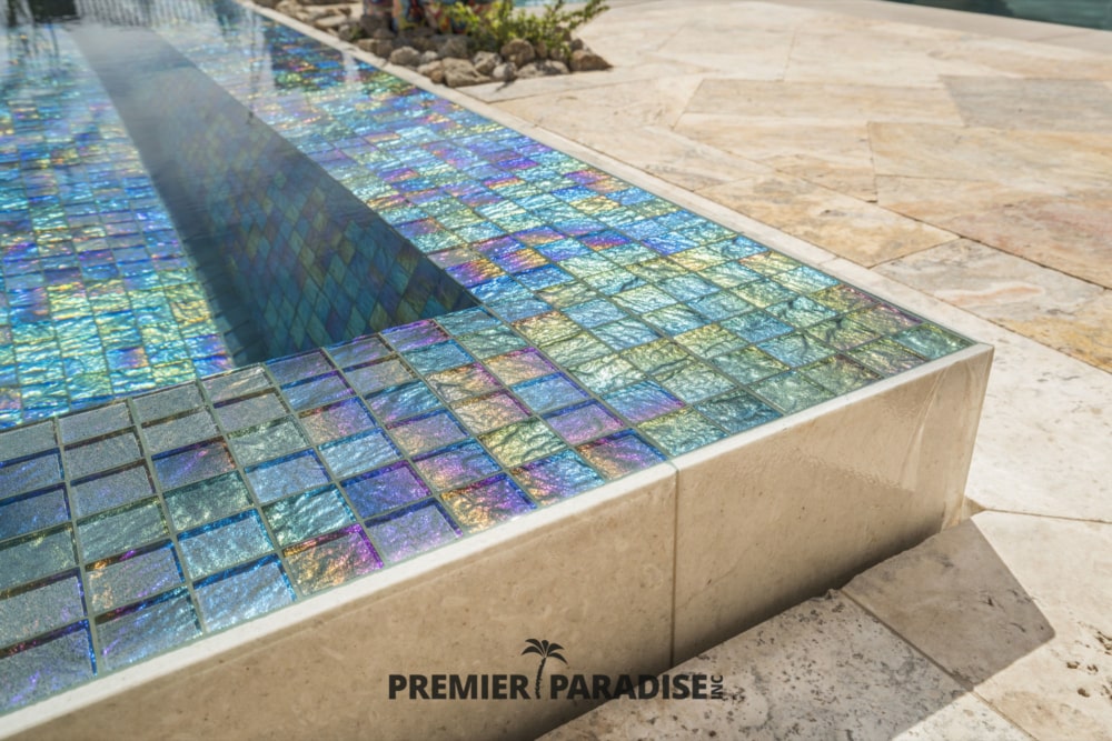 pool builder phoenix custom glass tile spa hot tub design gallery