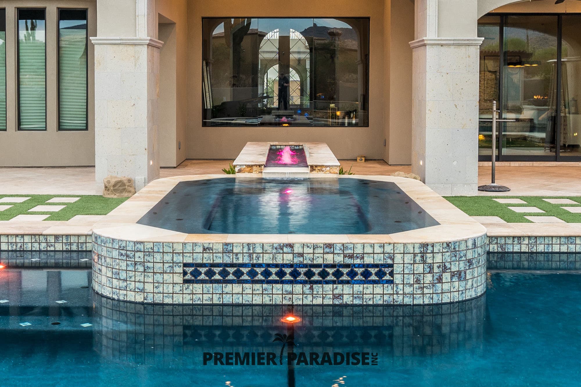 pool builder phoenix custom spa hot tub design gallery premier paradise
