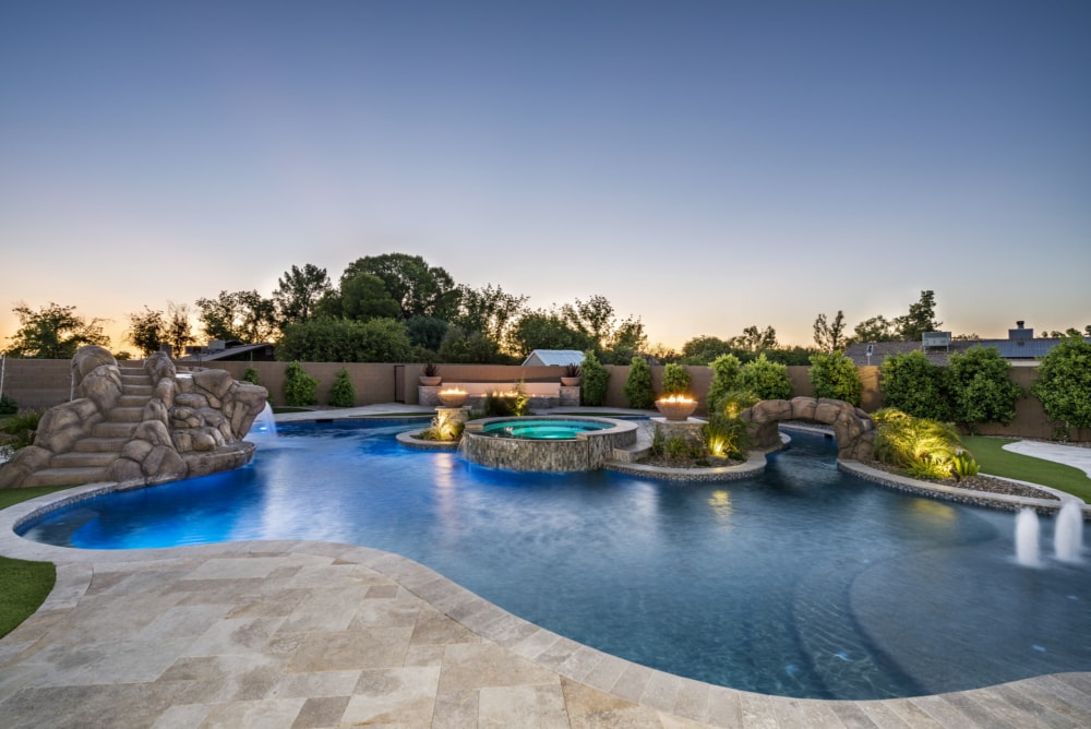 Lazy River Residential Luxury Pool + Spa | Gilbert Arizona | Premier