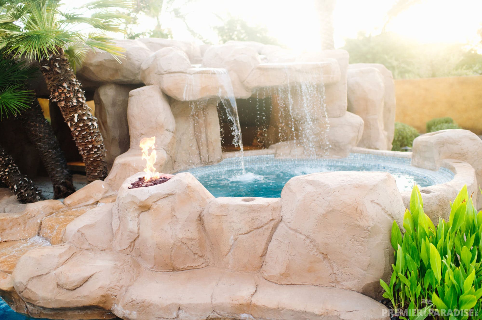 Freeform Custom Pool with Grotto Cave in Gilbert Arizona | Premier