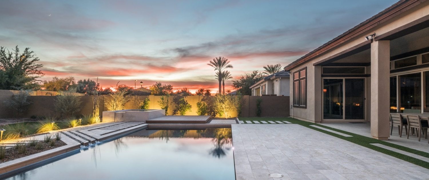 Minimalist Modern Raised Spa & Pool | Gilbert Arizona | Premier ...