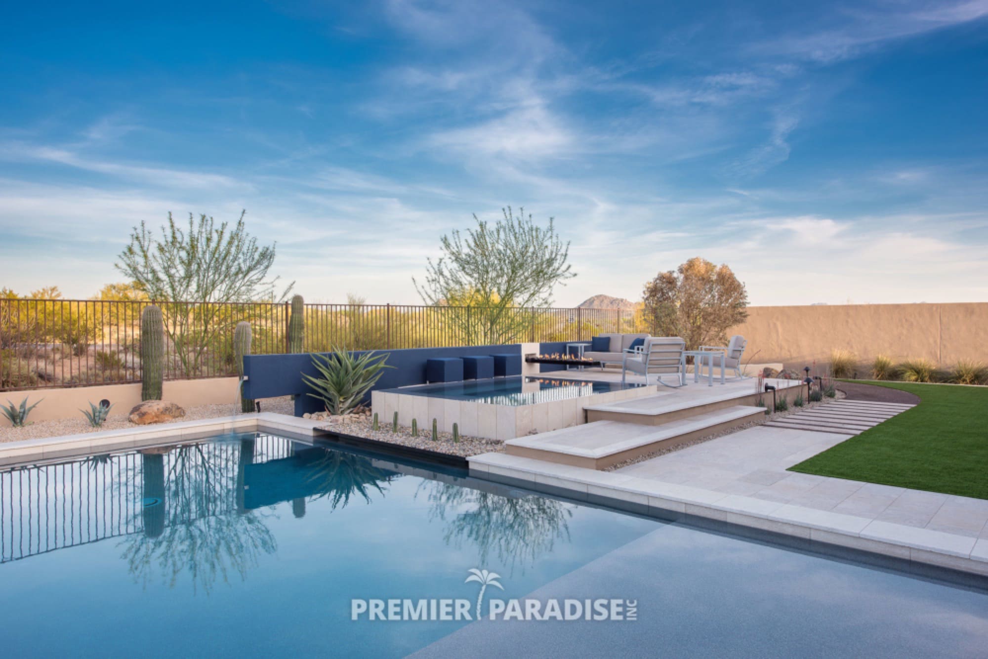 vanishing edge spa bocce court design custom pool builder arizona premier paradise inc 10 watermarked